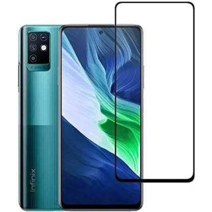 Tempered Glass For Infinix Note 8  - Black