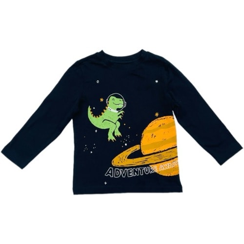 Dino In Space Boys Longsleeve Tees