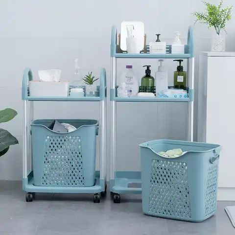 Multi-Layers Laundry Basket Storage Basket - Blue