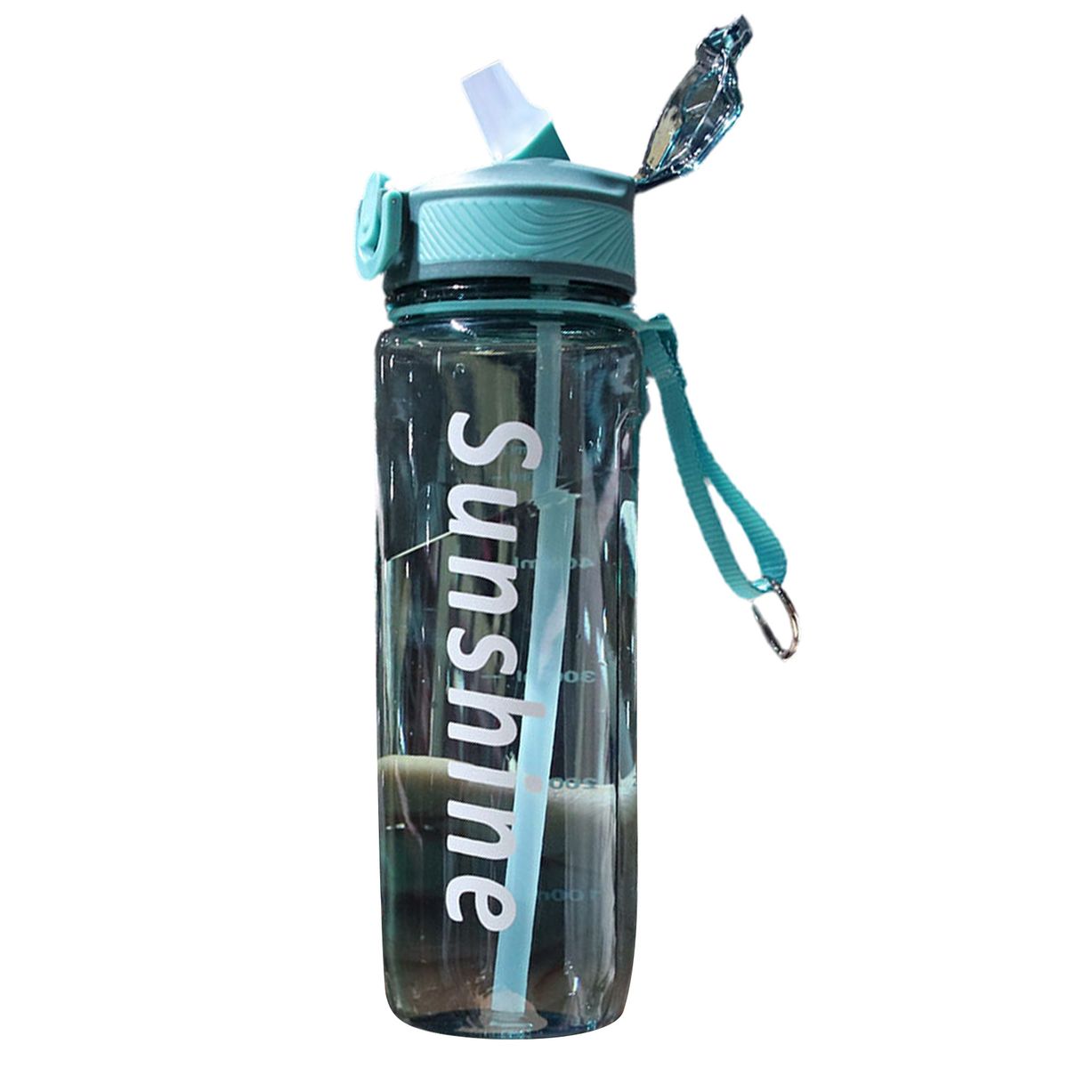 Water Jug Camping Sports Straw Water Bottle Green