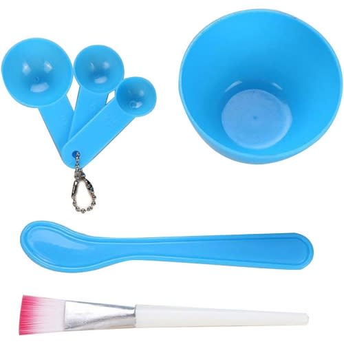 Diy 4 In 1 Face Mask Mixing Bowl Set -blue