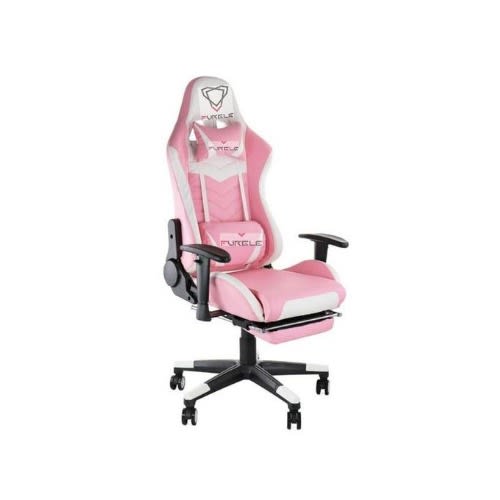 Office Swivel Chair With Footrest - Pink