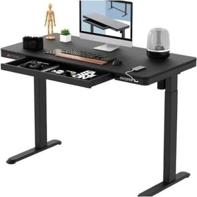Pro Electric Adjustable Table With Charging Pad & Usb Port - Black
