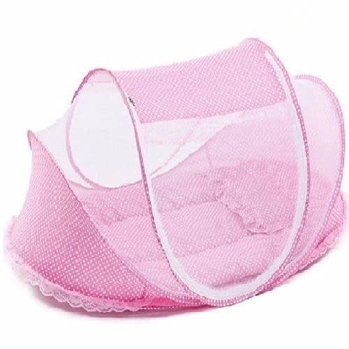 Pop Up Baby Bed Crib With Net - Pink