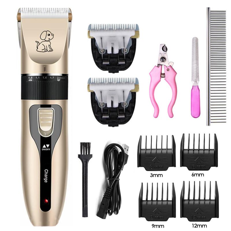 Pet Dog Hair Clippers Grooming Electric Scissor Dogs Cutter Rechargeable Cordless  Low Noise