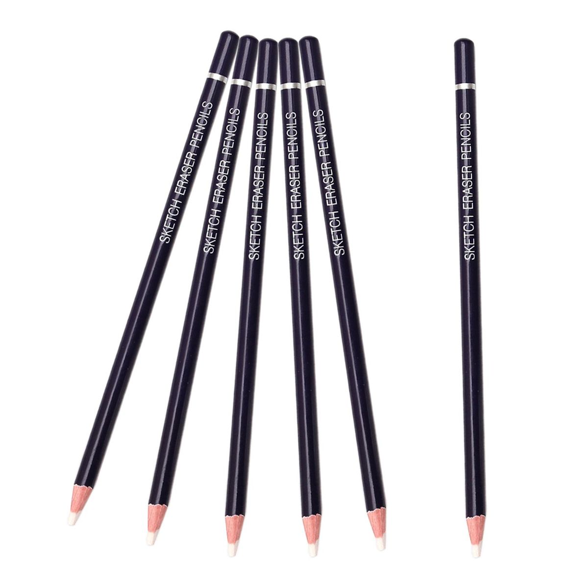 6pcs  Rubber Eraser Pencil Highlight Erasing For