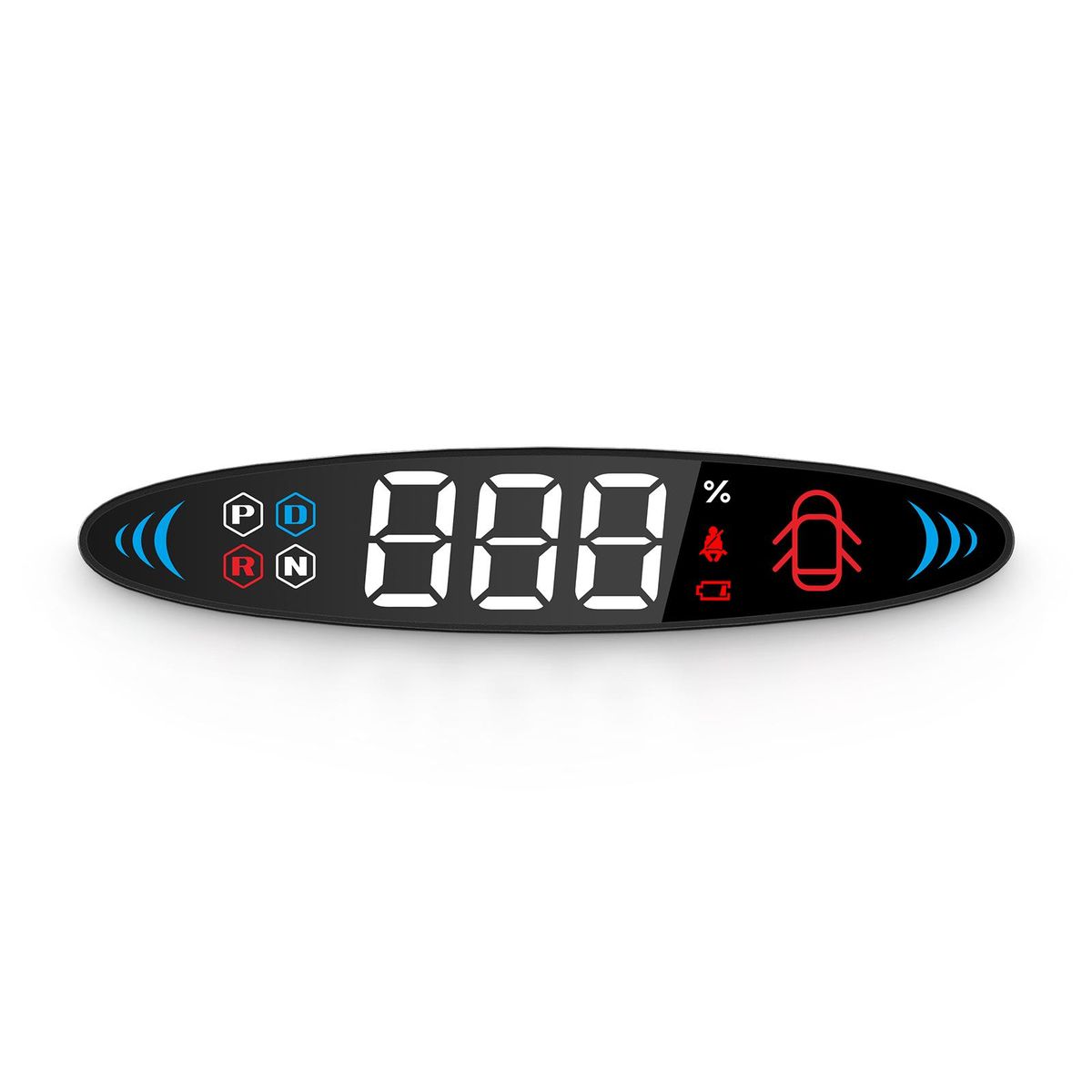 Heads-Up Display Digital Speedometer Display Vehicle Speed, Gear, Turn Signal, Remaining Battery, Door Reminder, Seat Belt Reminder Replacement for Tesla Model 3 Model Y 2019-2022