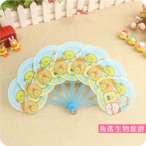 Corner 1PC Folding Creature Cute Pocket Hand Fan Fan Travel Portable Mini Mini Portable Handheld Fan PP