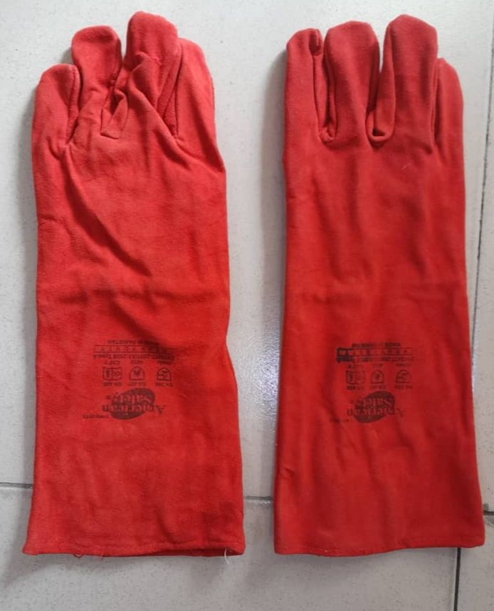 15 INCHES HEAVY DUTY LEATHER HAND GLOVES