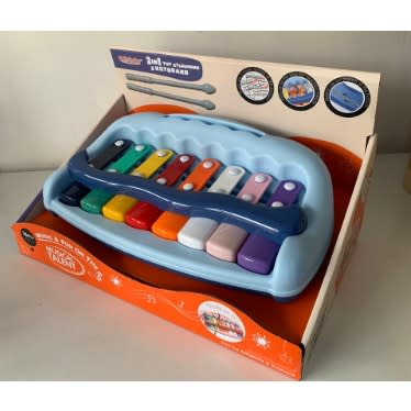 Kolinbaby 2-in-1 Toy Xylophone & Keyboard - Blue