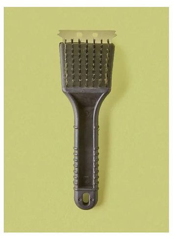 BBQ Scrapper Brush 2-In-1, Y-Shape, Black