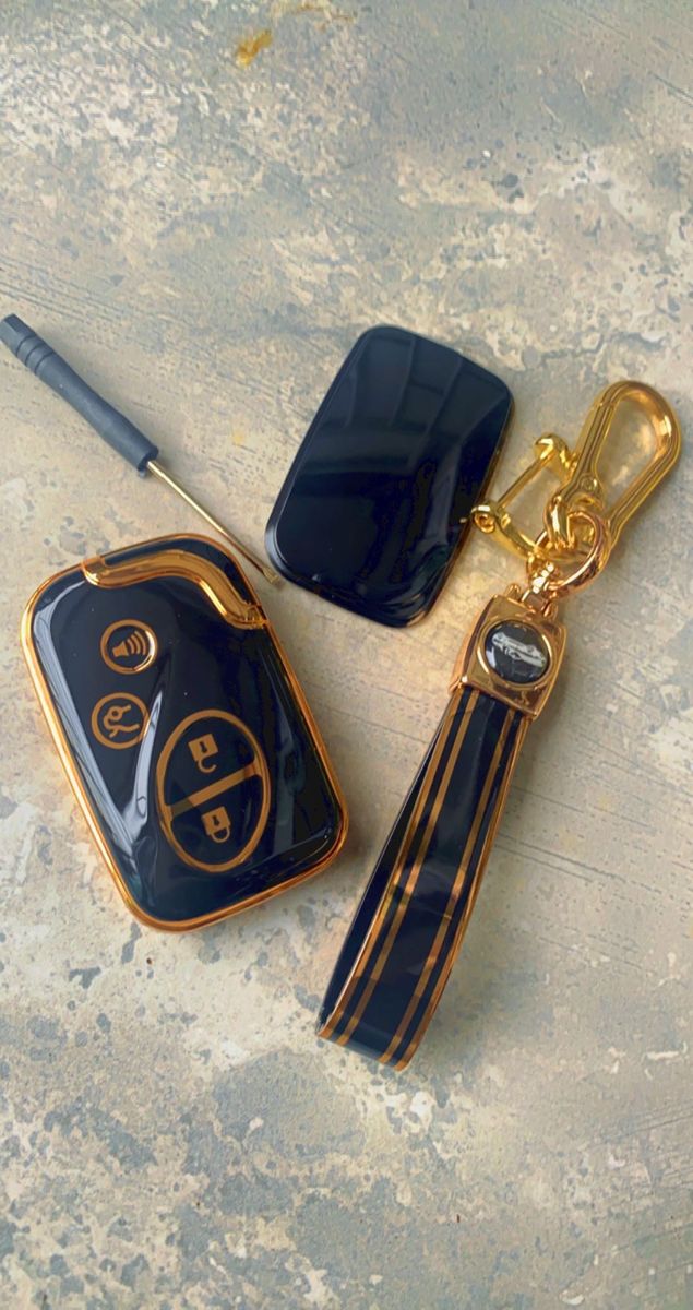 Lexus Key Holder + Remote Key  Cover Gold