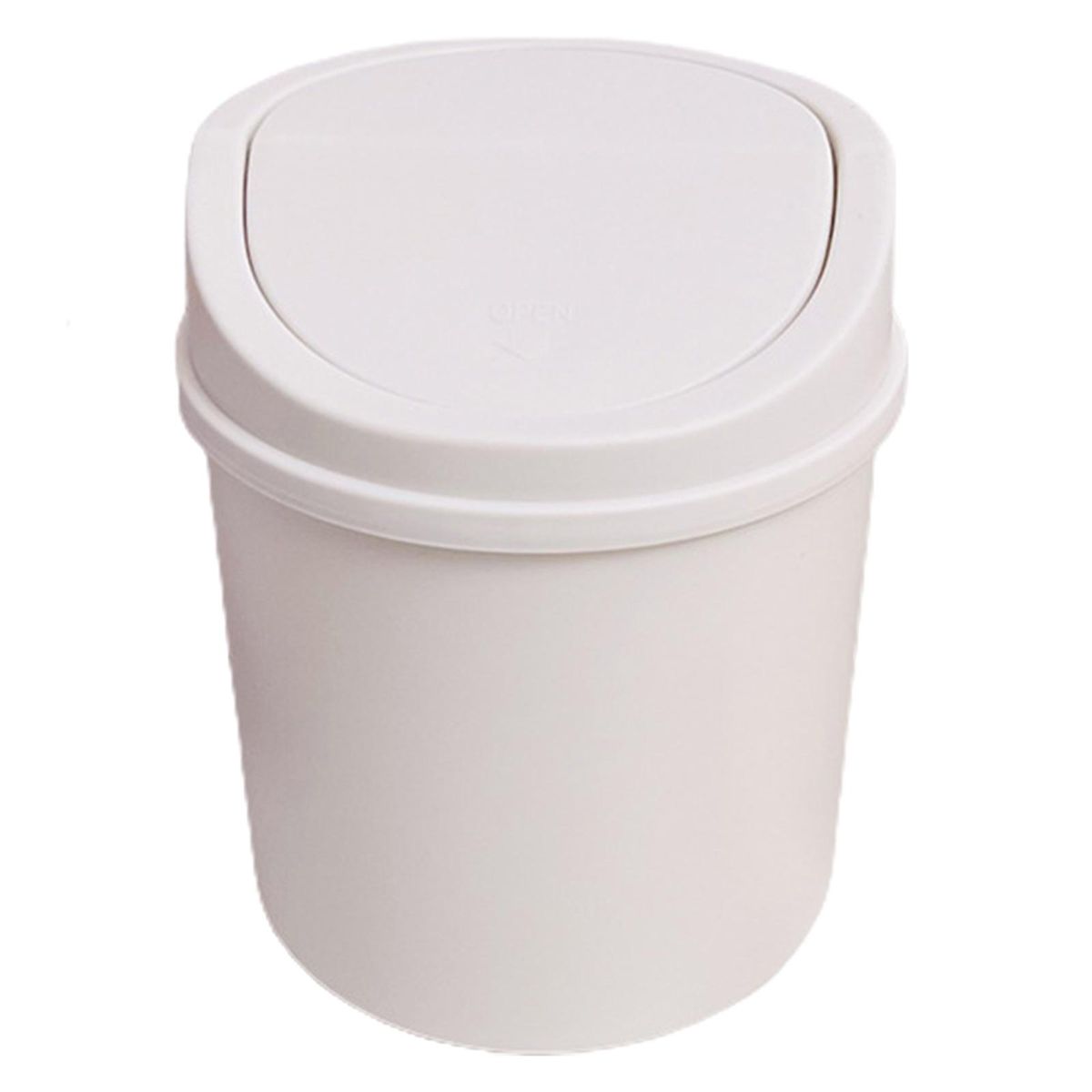 Table Dustbin Keep Neat Desk Garbage Can Beige