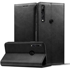 Leather Flip Cover Case For Huawei Y9 Prime 2019 Black