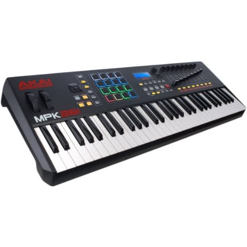 Professional Semi-weighted USB Midi Keyboard Controller -61-key -Mpk261