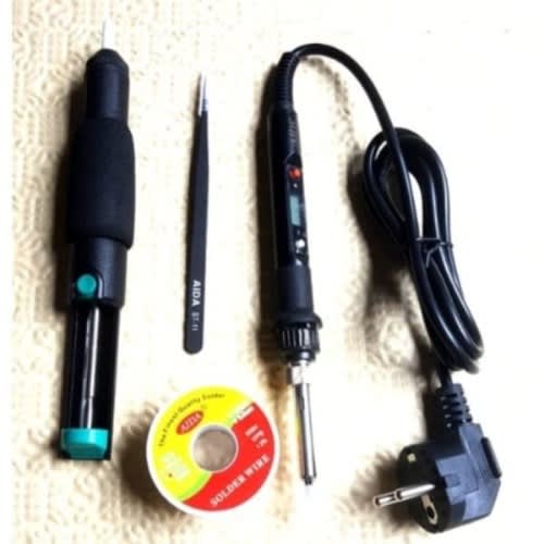 Aida Adjustable Electric Digital Lcd Soldering Iron Station With Bundles