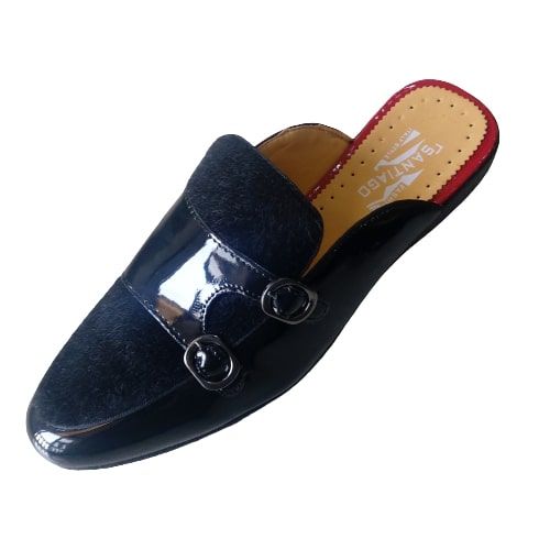 Mens HalfShoes Italian Leather Style Casual Shoes 885 - Black