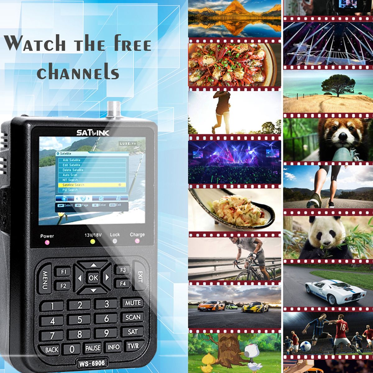 WS6906 3.5in LCD Display Data Digital Satellite Signal Finder Meter