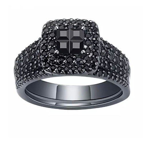 Wedding Ring Set - Black