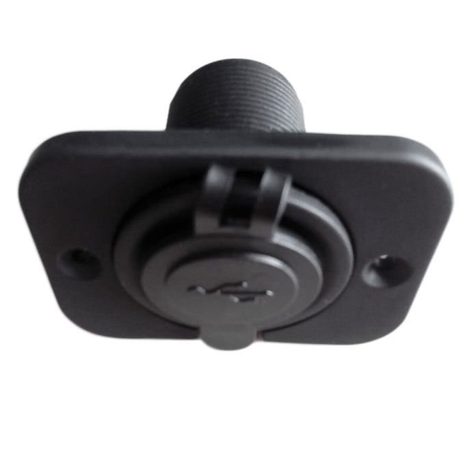 12V Dual USB  Harger Power So Ket Outlet Plug Panel Mount Boat Tru K Auto-black