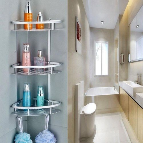 Triangular Shower Caddy Shelf Bathroom Wall Corner Rack Storage Organizer Holder==