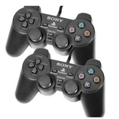 Sony Ps2 Dualshock 2 Controller Pad For Official Playstation 2 - Black (2 Pcs)