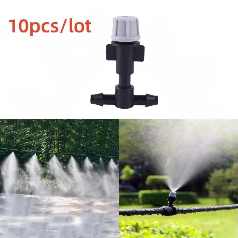 10PCS Hot Atomizing Micro Nozzle With Screw Connector Watering Cooling Spray Sprinkler Irrigation System Micro Drip Fittings