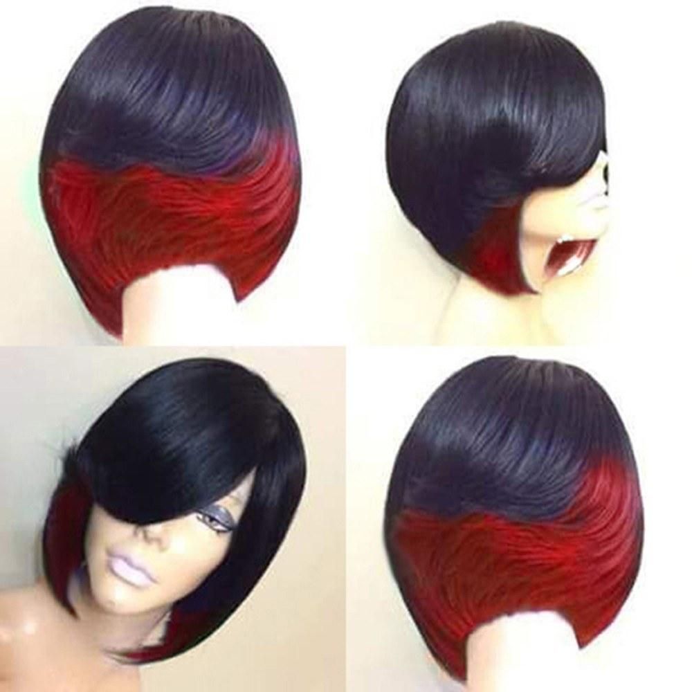 Fashion Trend Ladies Hairpiece Natural High Temperature Silk Short Straight Hair Wig