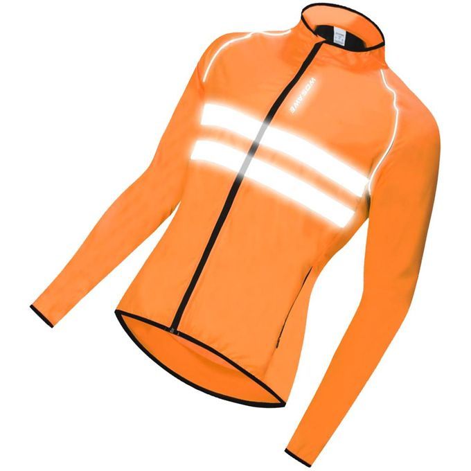 Cycling Bike  Breathable LongSleeve Jersey Jacket Sportswear Orange M