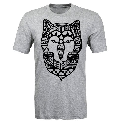 Wolftec Print T-Shirt - Grey