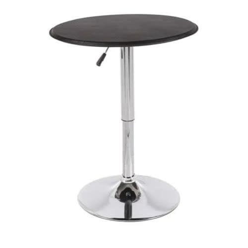 Adjustable 360&deg; Swivel Round Bar Table - Black