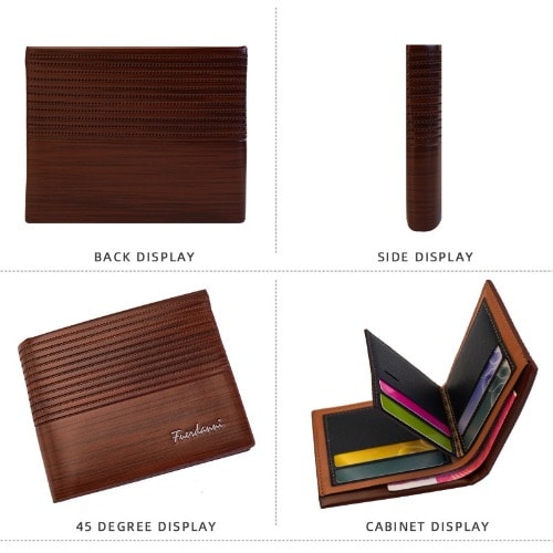 Fuerdanni Quality Leather Men's Wallet And Multiple Card Slots - Brown