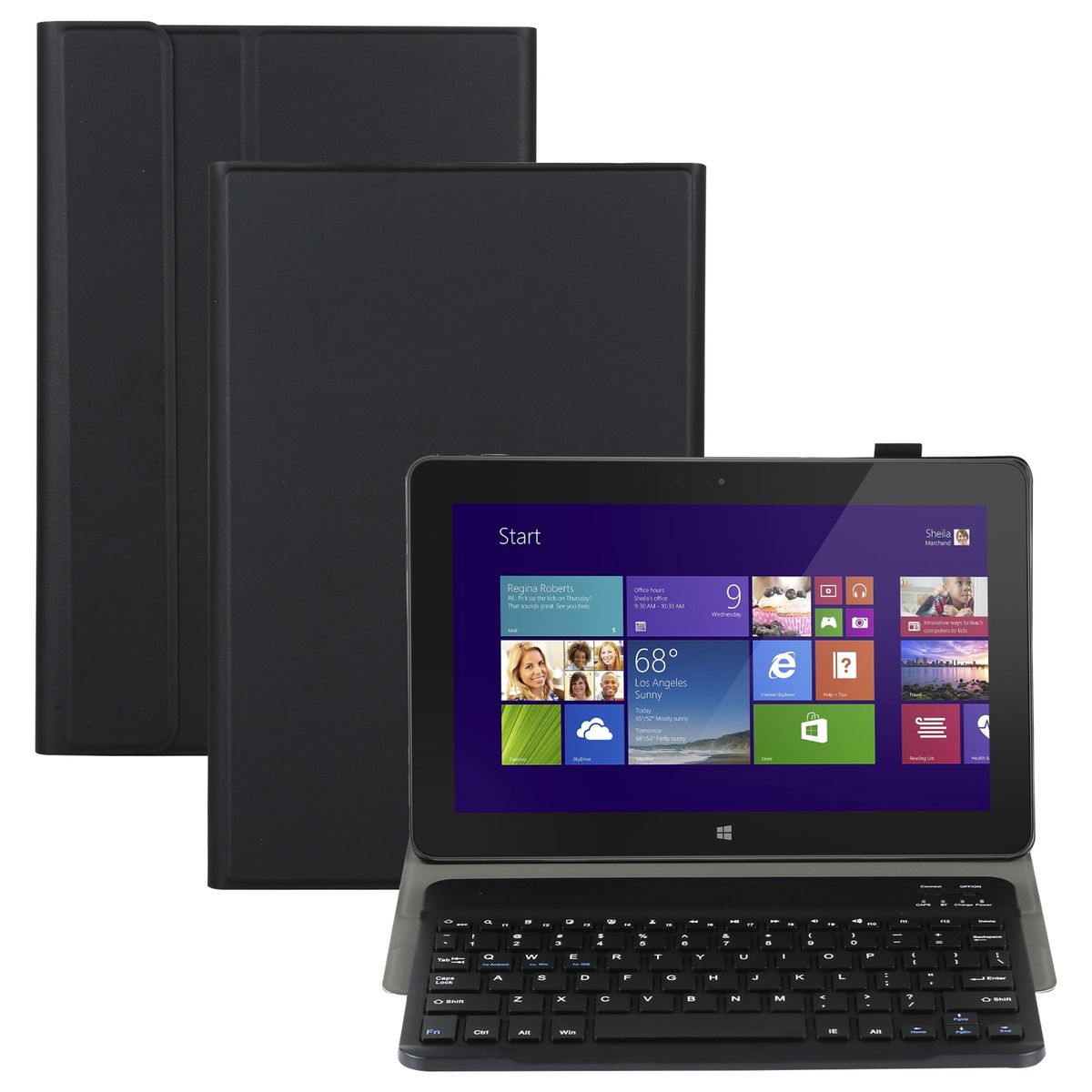 AM12 2 In 1 Removable Bluetooth Keyboard Protective Leather Case For Lenovo Tab P11 (Tab-J606F)(Black)