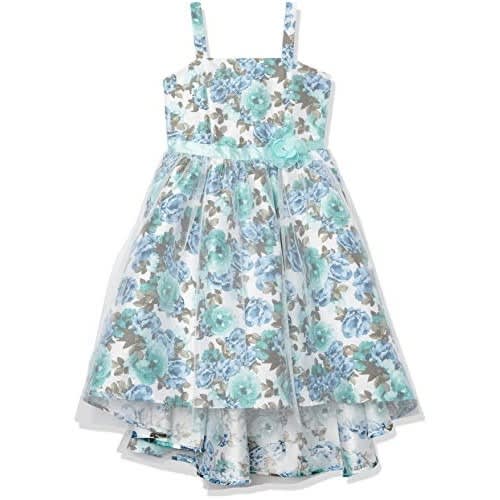 Girls' Floral Mikado Hi Low  Dress