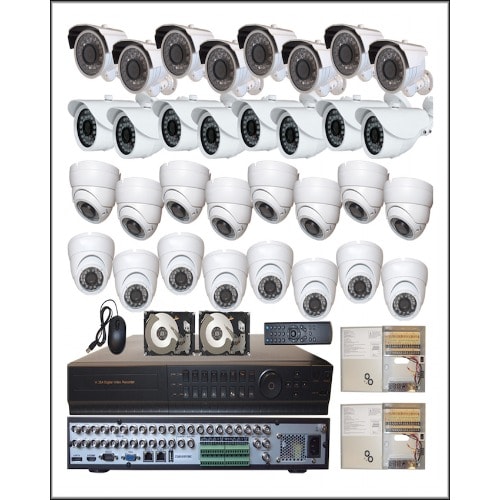 32 Channel Cctv Camera Complete Security Surveillance Kit + 8tb Hdd