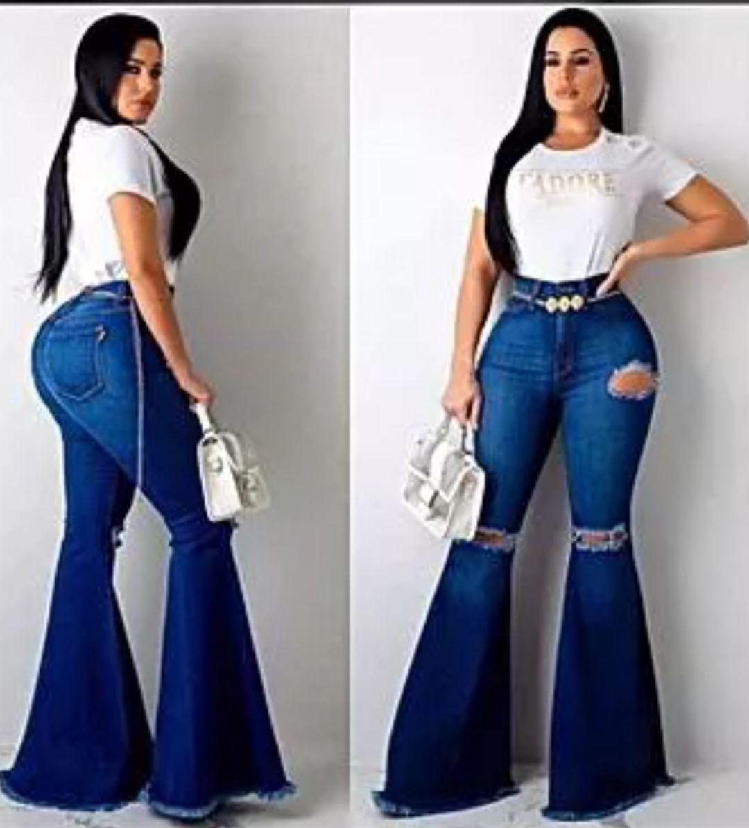 Diva Ripped Ladies High Waist Skinny Palazzo Jean- Blue