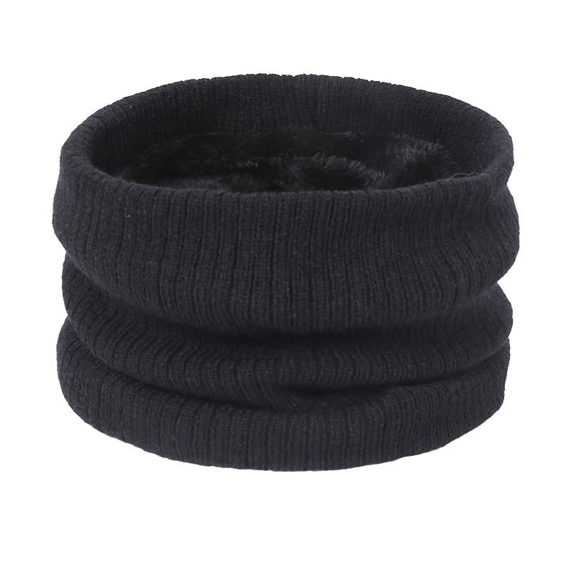 Women Men Warm Scarf Neck Wrap Muffler Collar Soft For One Size Black