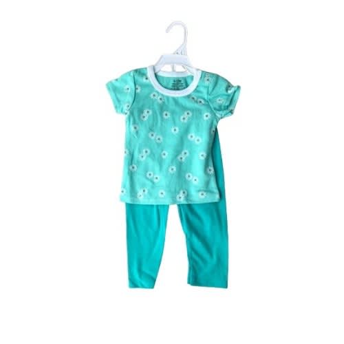 Unisex Top And Long Trouser  Kids Set - green - Set 2 Pcs