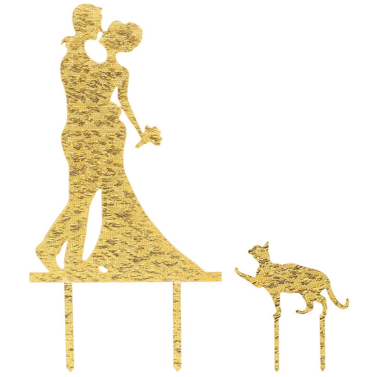 Cake Topper Insert Card Acrylic Decoration Groom bride and