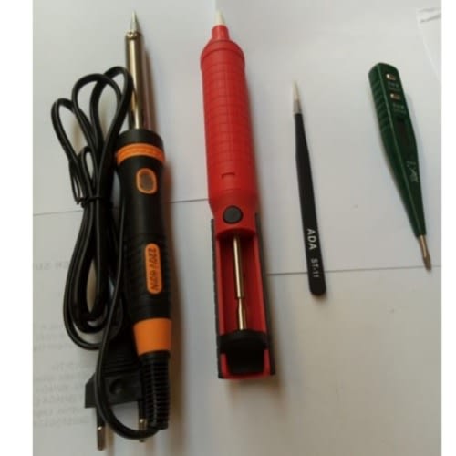 Multi-function Screwdriver Lcd Display + Soldering Iron+ Desoldering Pump + Ada Tweezer