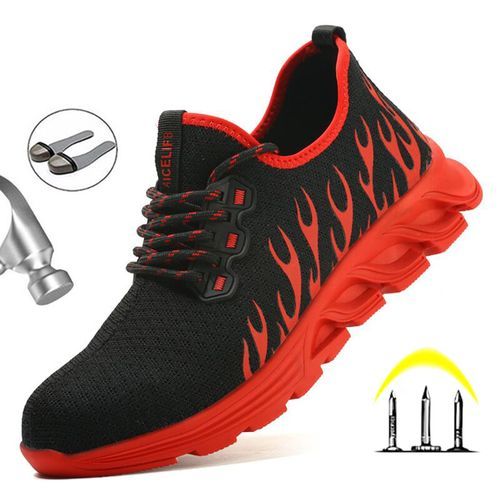 Work Boots Men Outdoor Steel Safety Shoes Breathable
