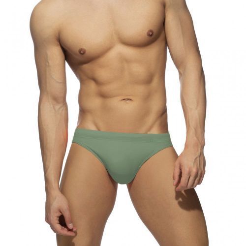 Mens Solid Swim Briefs,Sexy Bikini Swimwear Surfing Swimming Trunks（Army Green）