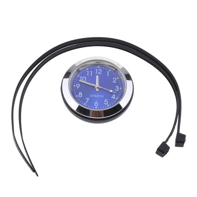 Universal Motorcycle Bike Handlebar Dial Mount Clock Watch Blue