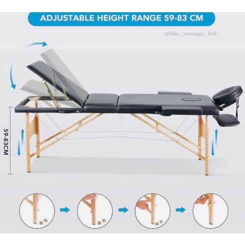 Massage Bed With Wooden Frame -Massage Table