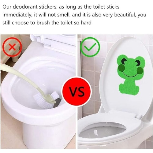 Cartoon Toilet Sticker- Green
