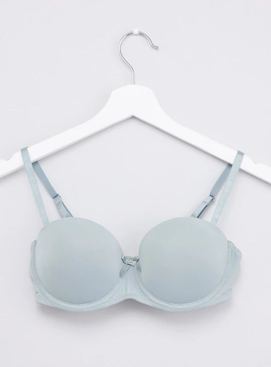 Bow Detail Balconette Bra- Sage