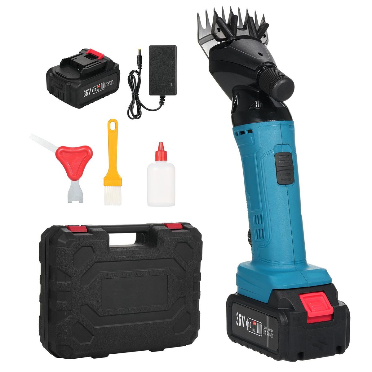 9-Tooth 6-Speed Adjustable Lithium-ion Wool Shears Set Lithium-ion Shaving Machine Shearing Machine Used for Shearing Animals