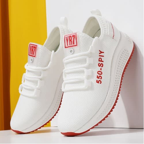 Simple Breathable Women Sneakers - White