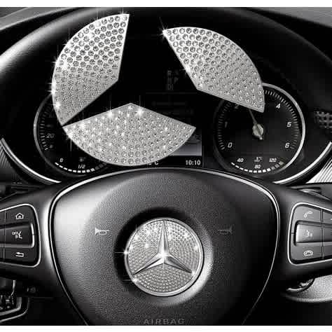 Crystal Car Steering Wheel Emblem For Benz