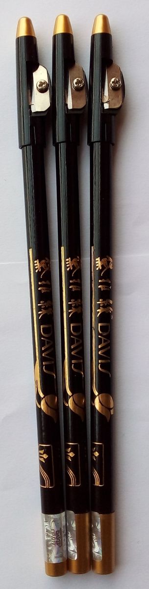 3 PCS 001 EYEBROW AND EYELINER PENCILS BLACK